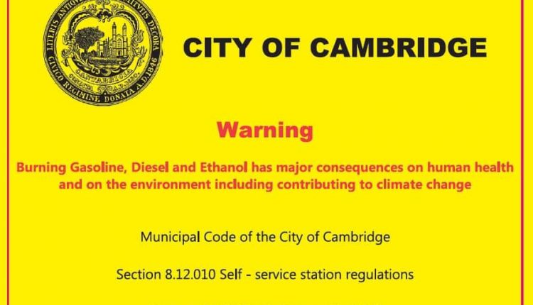 Massachusetts City To Put Climate Change Warning Stickers On Gas Stations - Watts Up With That?

