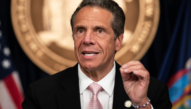 New York Governor Andrew Cuomo holds a press conference on the Covid pandemic

