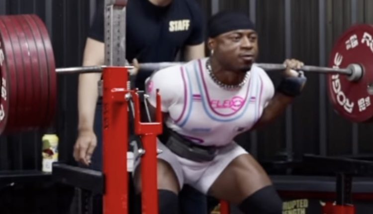 Russel Orhii records a 337.5-kilogram (744-pound) squat double PR

