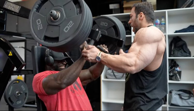 Samson Dauda Trains Chest and Calves with Classic Physique Olympia Competitor Michael Daboul 