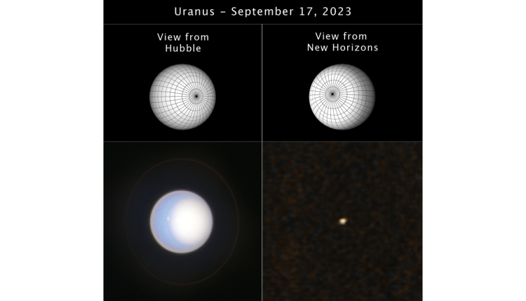 Hubble and New Horizons view Uranus at the same time


