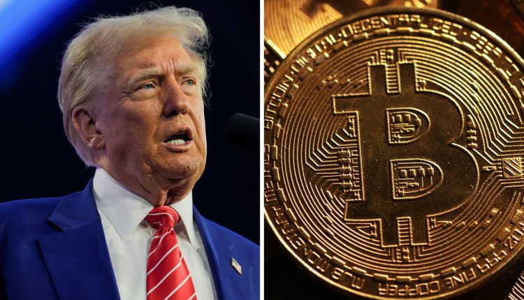 Bitcoin drops, ether after Trump's tariffs cause a global risk-off procession

