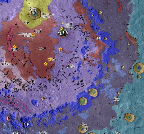 A moon map for the best places to get samples

