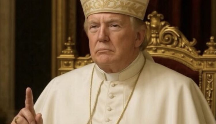 Trump as a Pope shown in the photo of AI-generated photo

