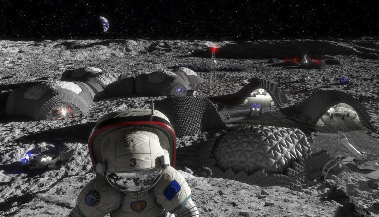 A vision of a future Moon base that could be produced and maintained using 3D printing. Credit: ESA/RegoLight/Liquifer Systems Group
